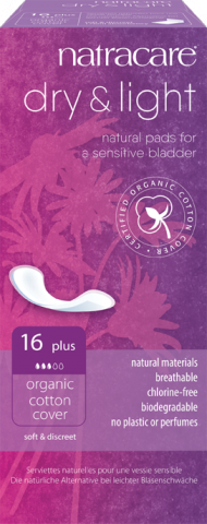 Inkontinenčné vložky PLUS - Natracare
