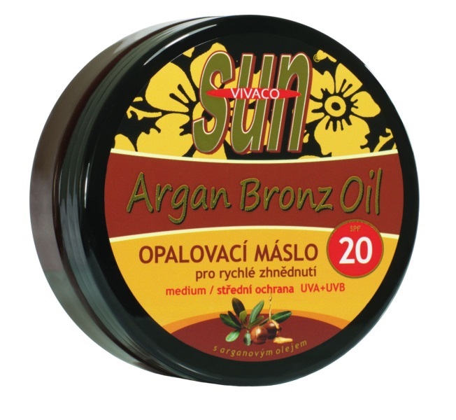 SUN Argan oil opaľovacie maslo SPF 20 s arganovým olejom pre rýchle zhnednutie