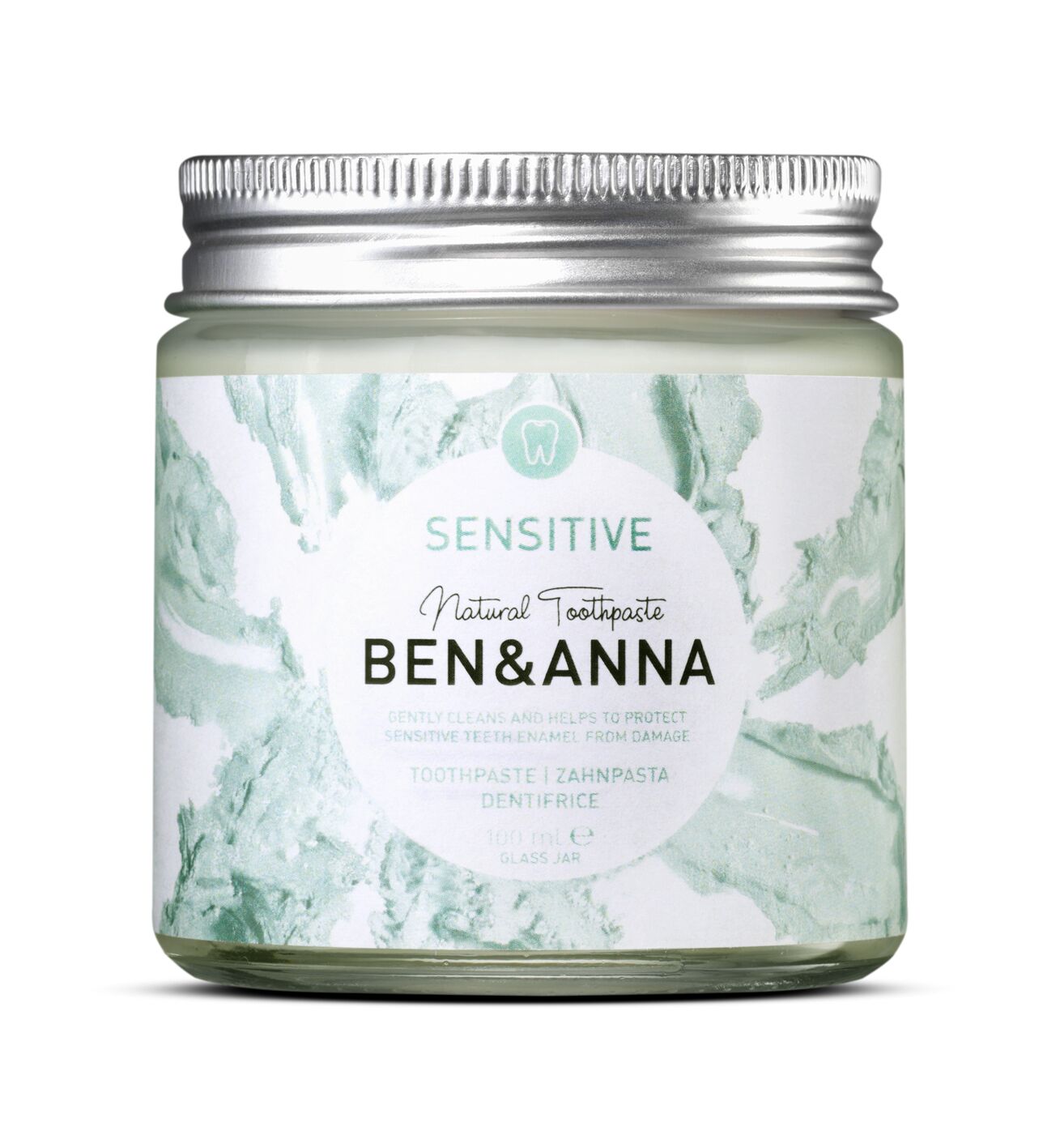 Prírodná zubná pasta Benn & Anna v skle, 100ml – Sensitive