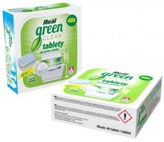 Real green clean tablety do myčky 40ks