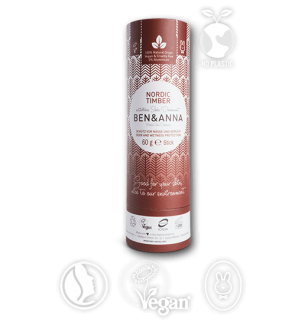 Prírodný dezodorant v papierovej tube BEN&ANNA, 60g – Nordic Timber