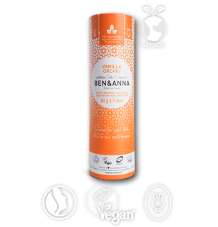 Prírodný dezodorant v papierovej tube BEN&ANNA, 60g – Vanilla Orchid